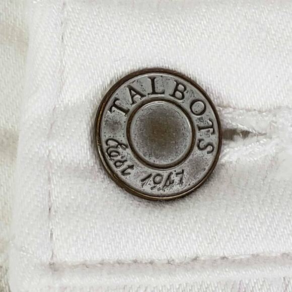 Talbots Jeans Flawless Five-Pocket Slim Ankle White Size 12p Petite - Picture 4 of 10